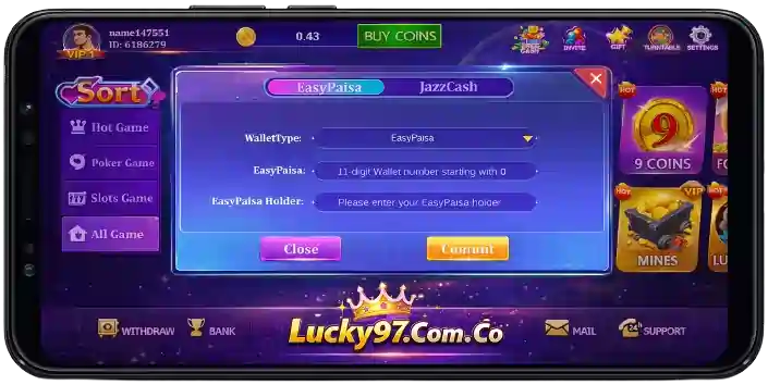 Lucky 97 Game Withdrawl